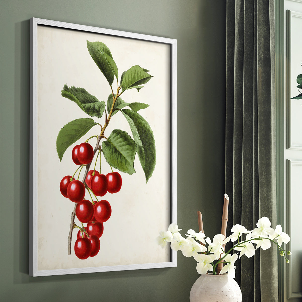 Antique Fruit II - Restickable Framed Art Print