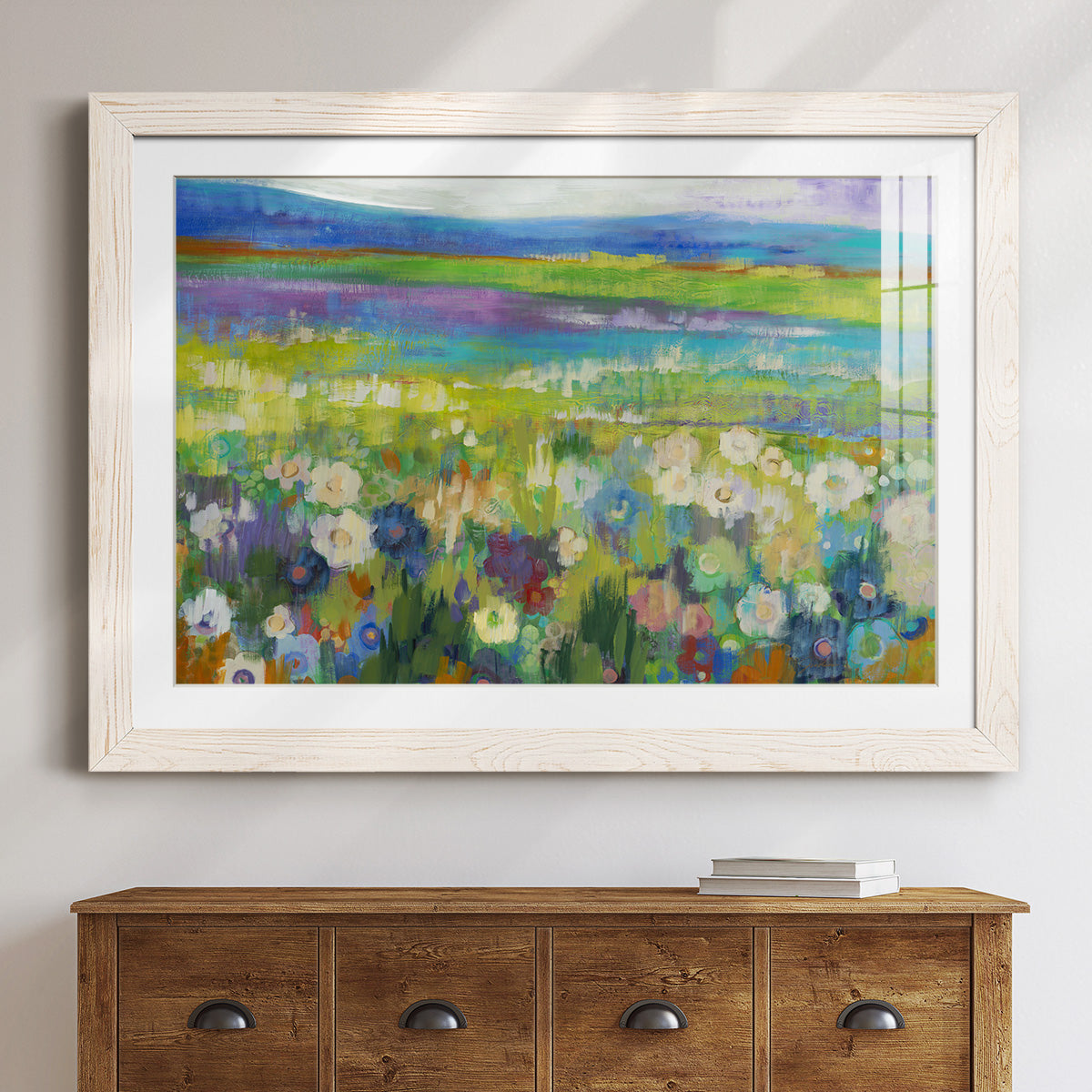 Flowerfields-Premium Framed Print - Ready to Hang