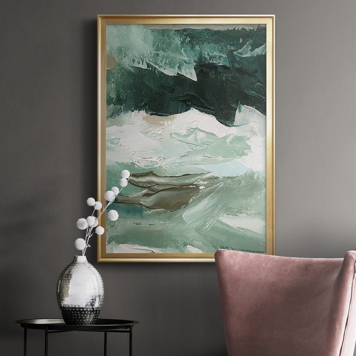 Crashing I - Modern Framed Canvas Print