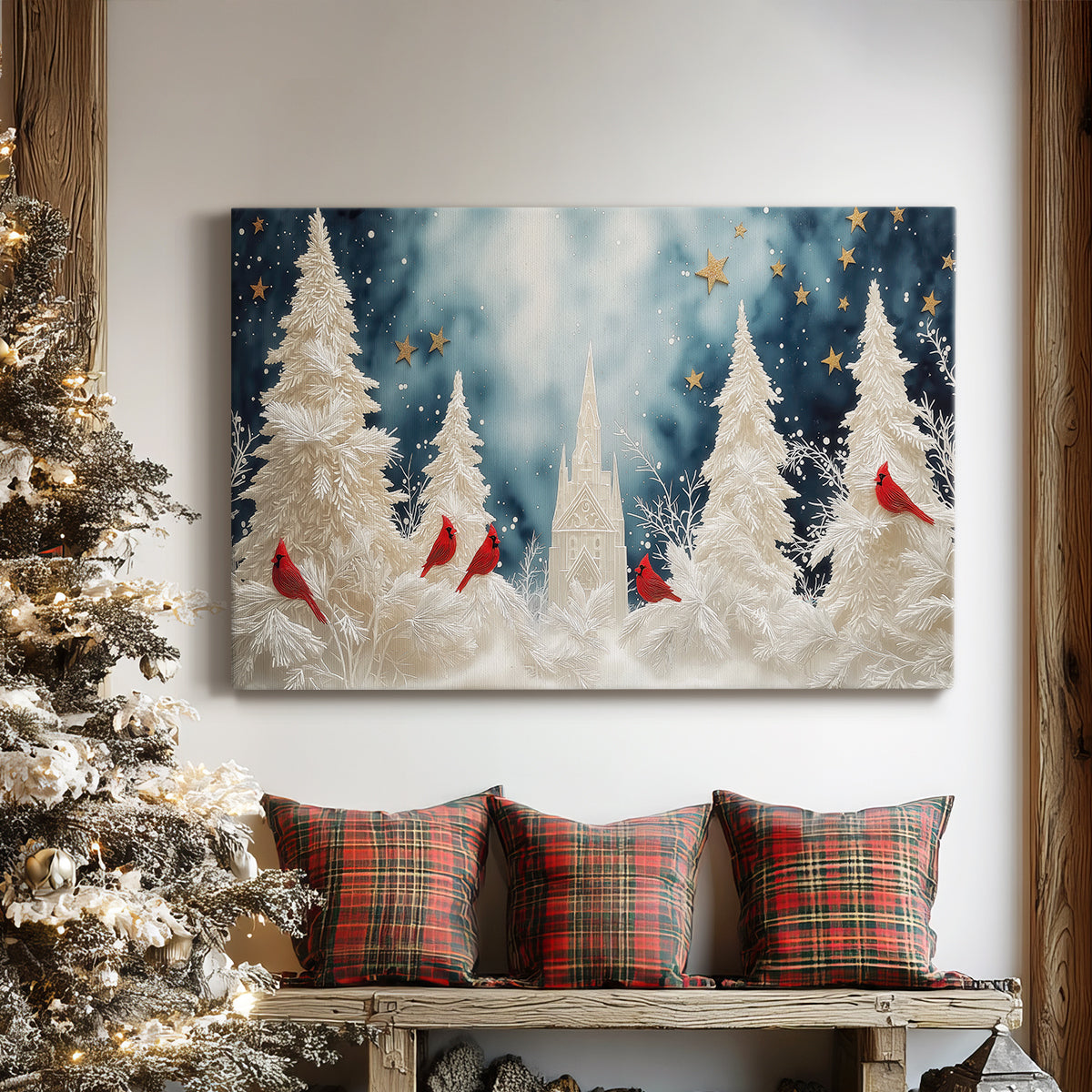 Soft Linen Whisper of Twilight - Canvas Art Print
