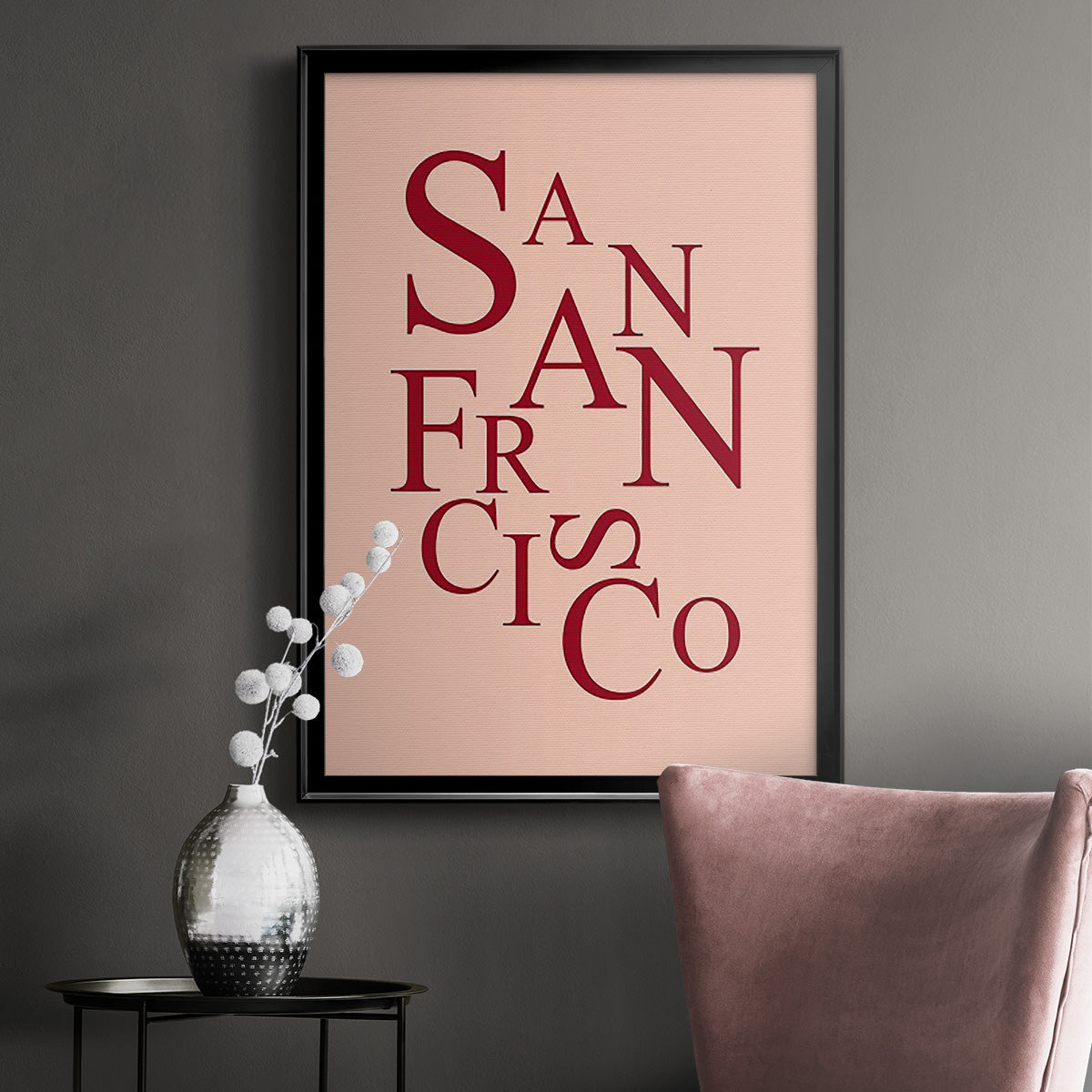 City Center Type II - Modern Framed Canvas Print