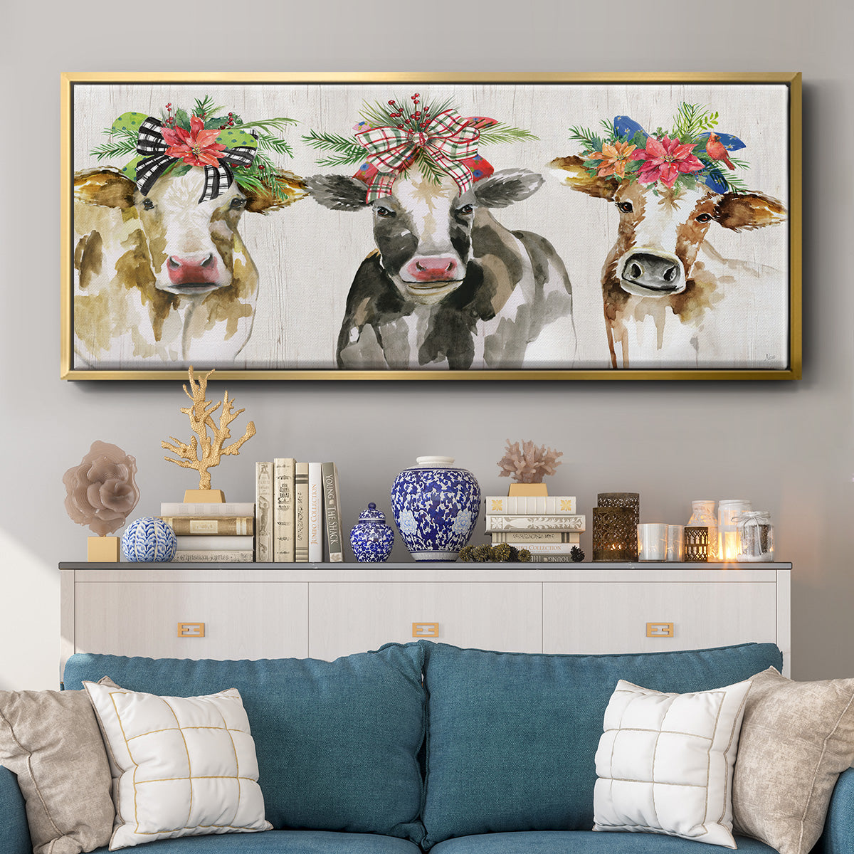 Holiday Gals - Floater Framed Canvas Print