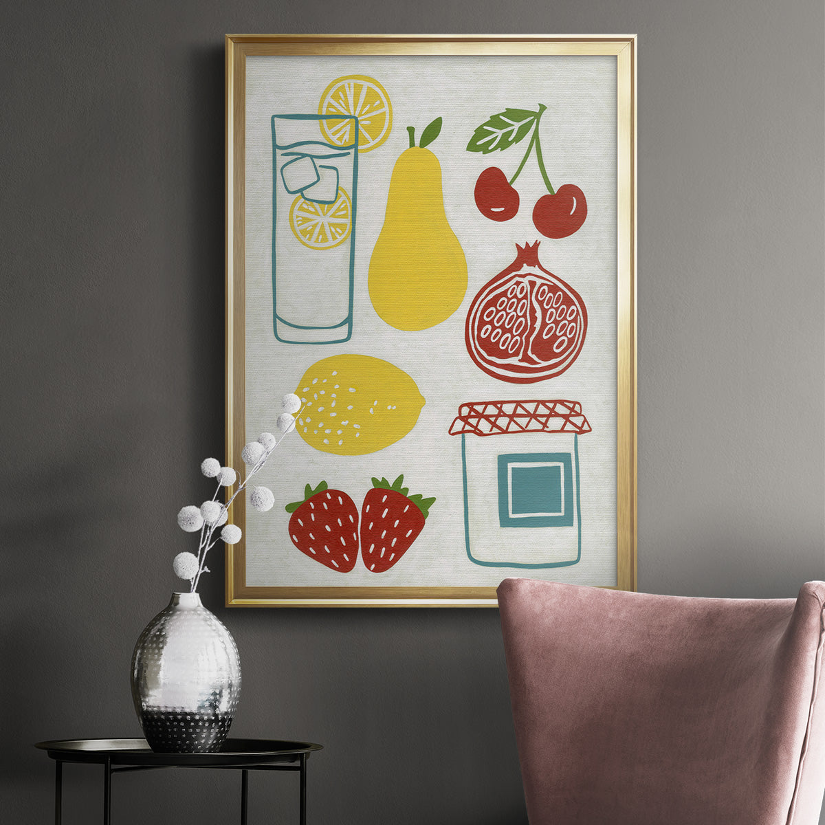 Sunday Picnic - Modern Framed Canvas Print