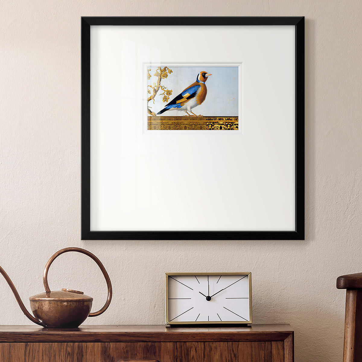 Golden Finch Premium Framed Print Double Matboard