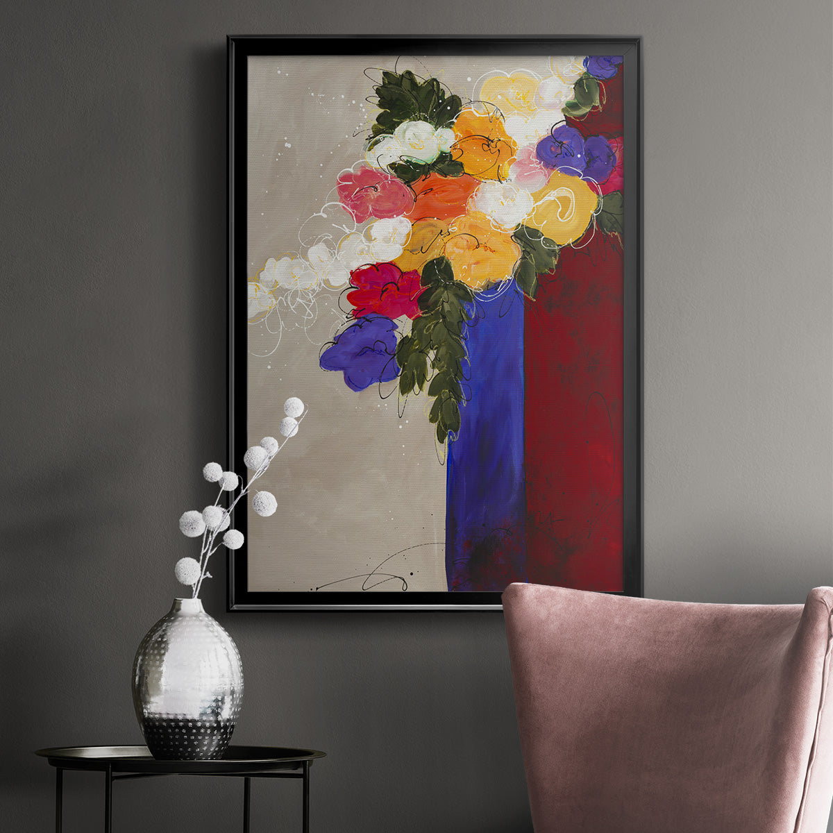 For Me - Modern Framed Canvas Print