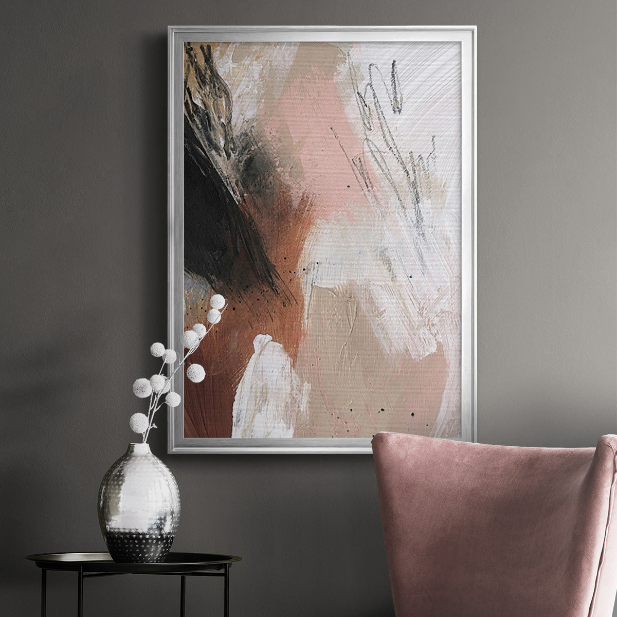 Unbleached Neutrals I - Modern Framed Canvas Print