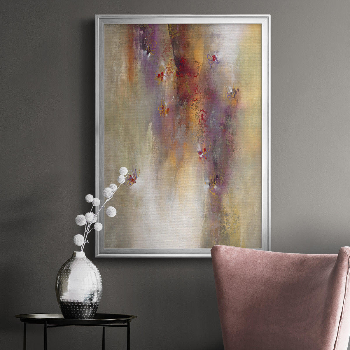 Scarlet Summer - Modern Framed Canvas Print