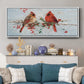 Cardinals in Winter - Floater Framed Canvas Print