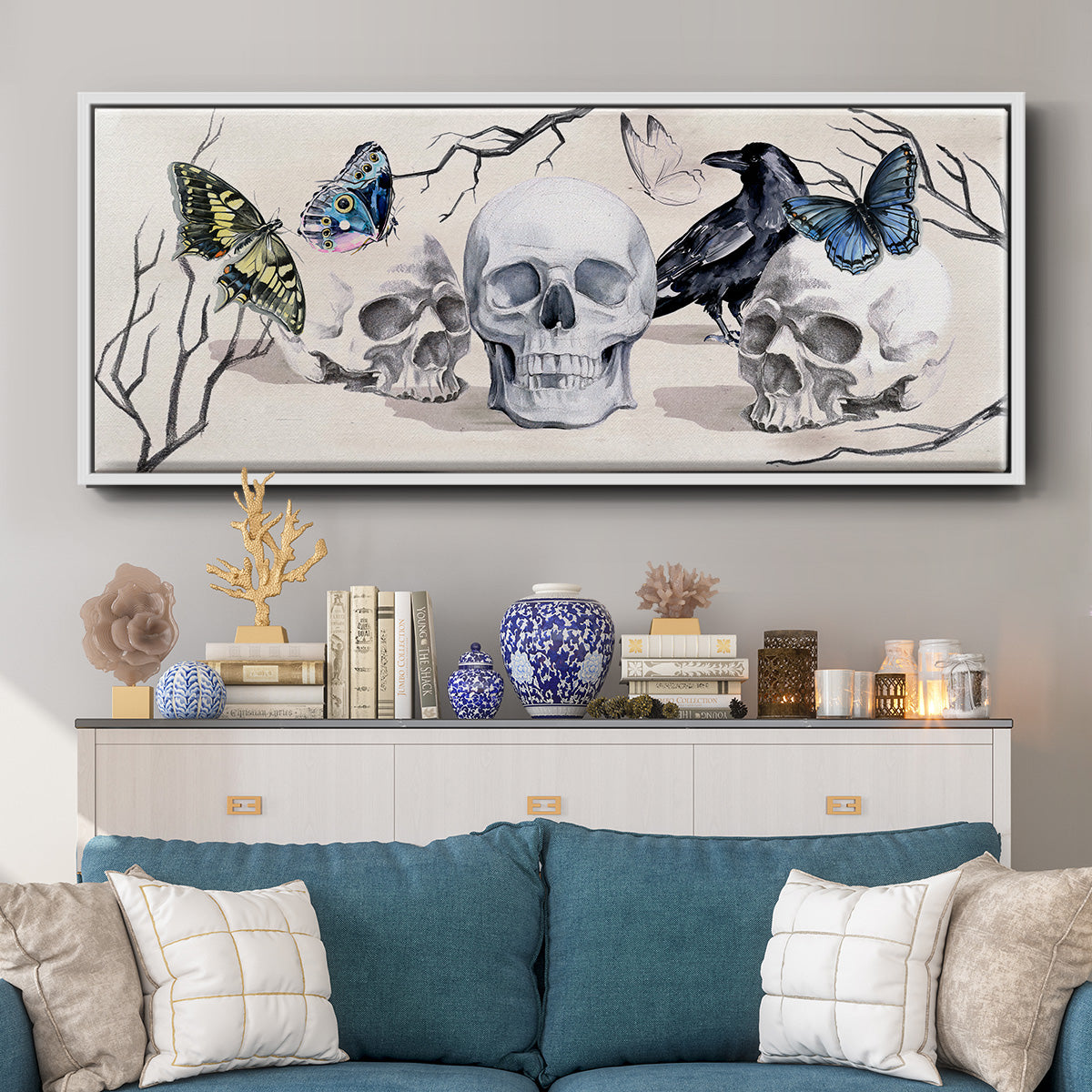 Nevermore Collection D - Floater Framed Canvas Print