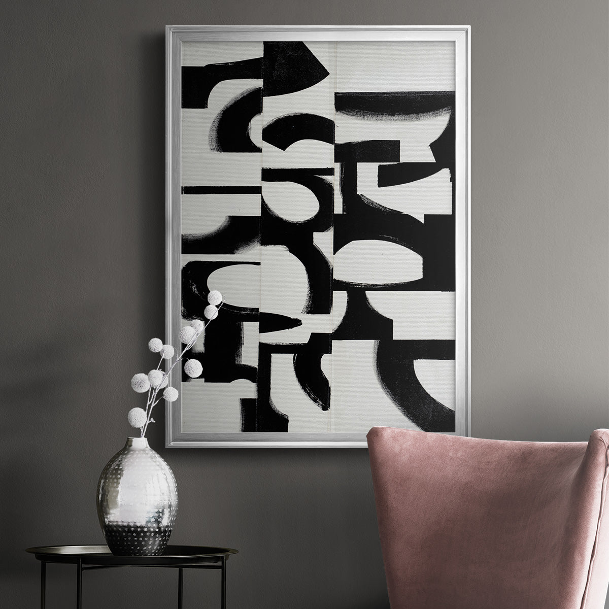 Prosperous Elements V9 - Modern Framed Canvas Print