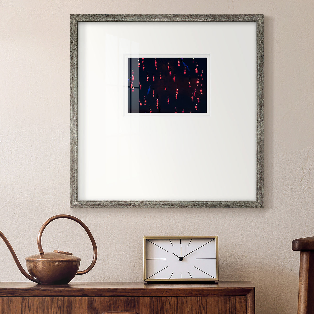 Crimson Constellation- Premium Framed Print Double Matboard