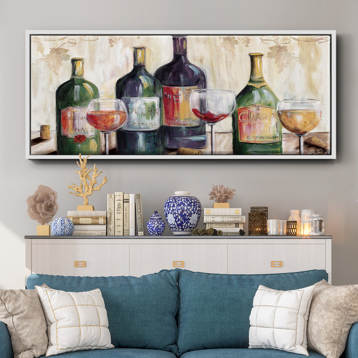 The Dinner Party - Floater Framed Canvas Print