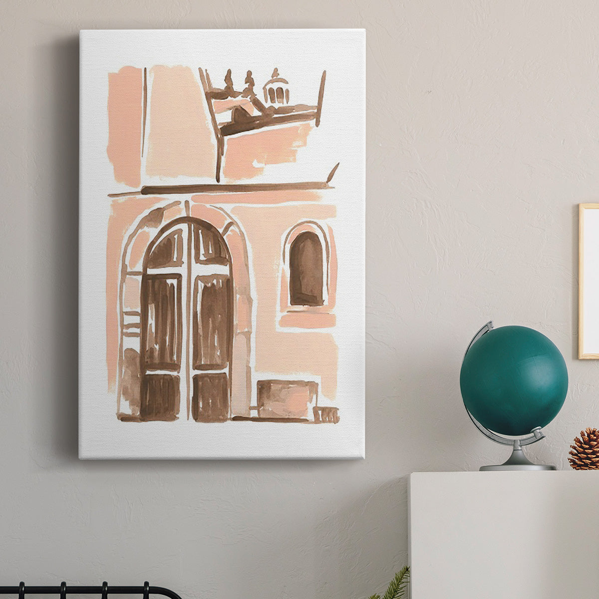 Blush Architecture Study V - Canvas Art Print