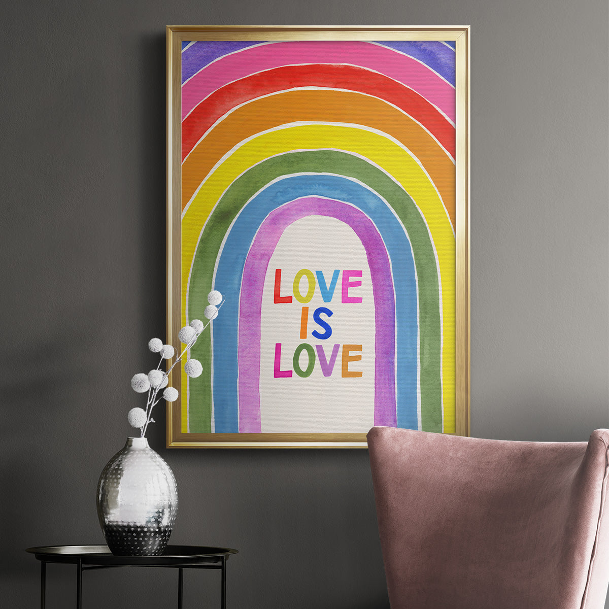 Love Loudly Collection B - Modern Framed Canvas Print