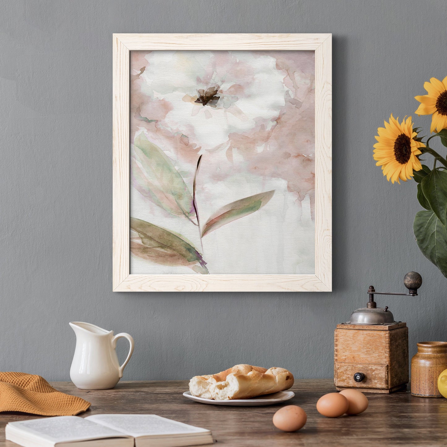 Summer Bloom I - Barnwood Framed Canvas Print