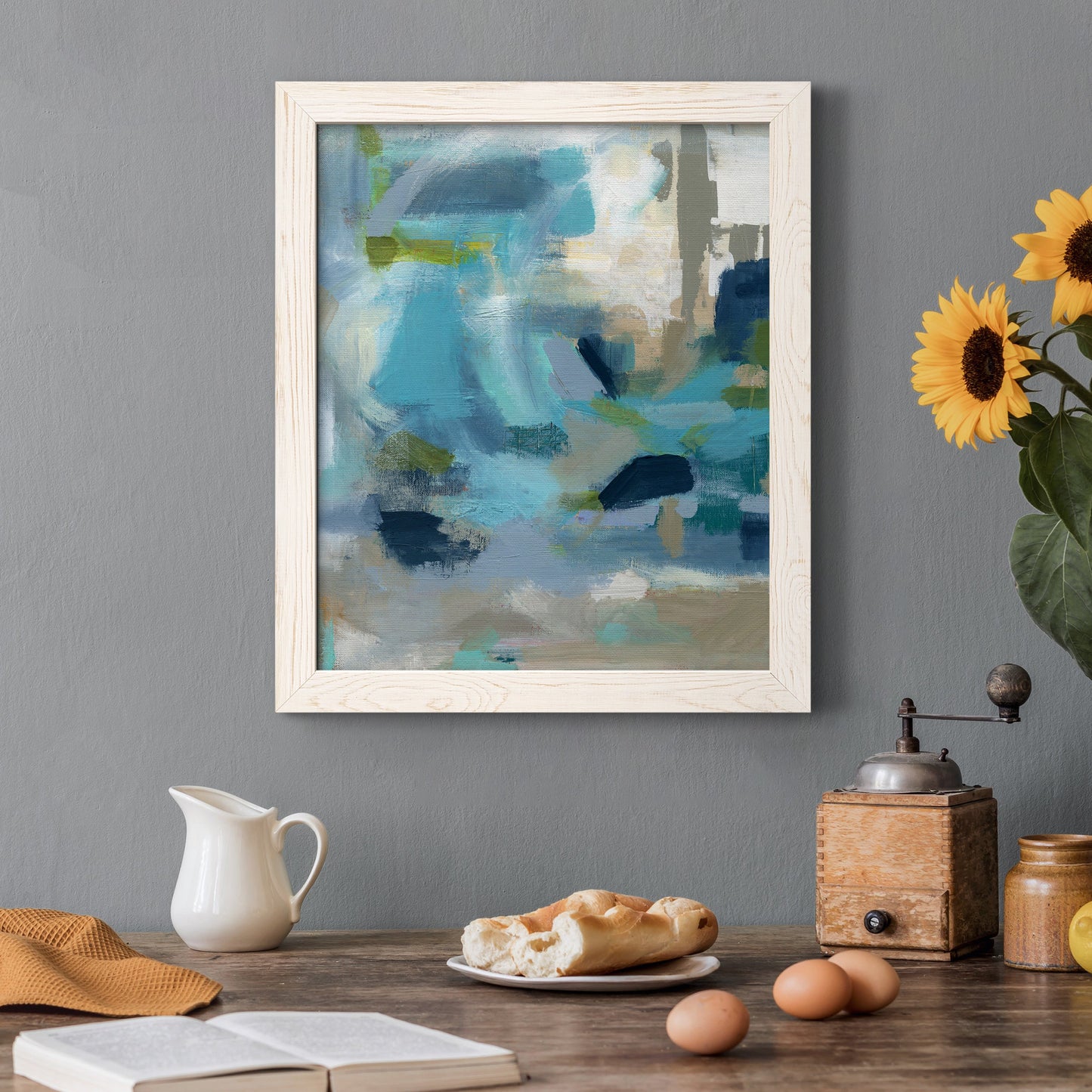 Circle the Beachfront - Barnwood Framed Canvas Print