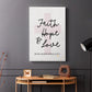 Faith Hope and Love Cross - Canvas Art Print