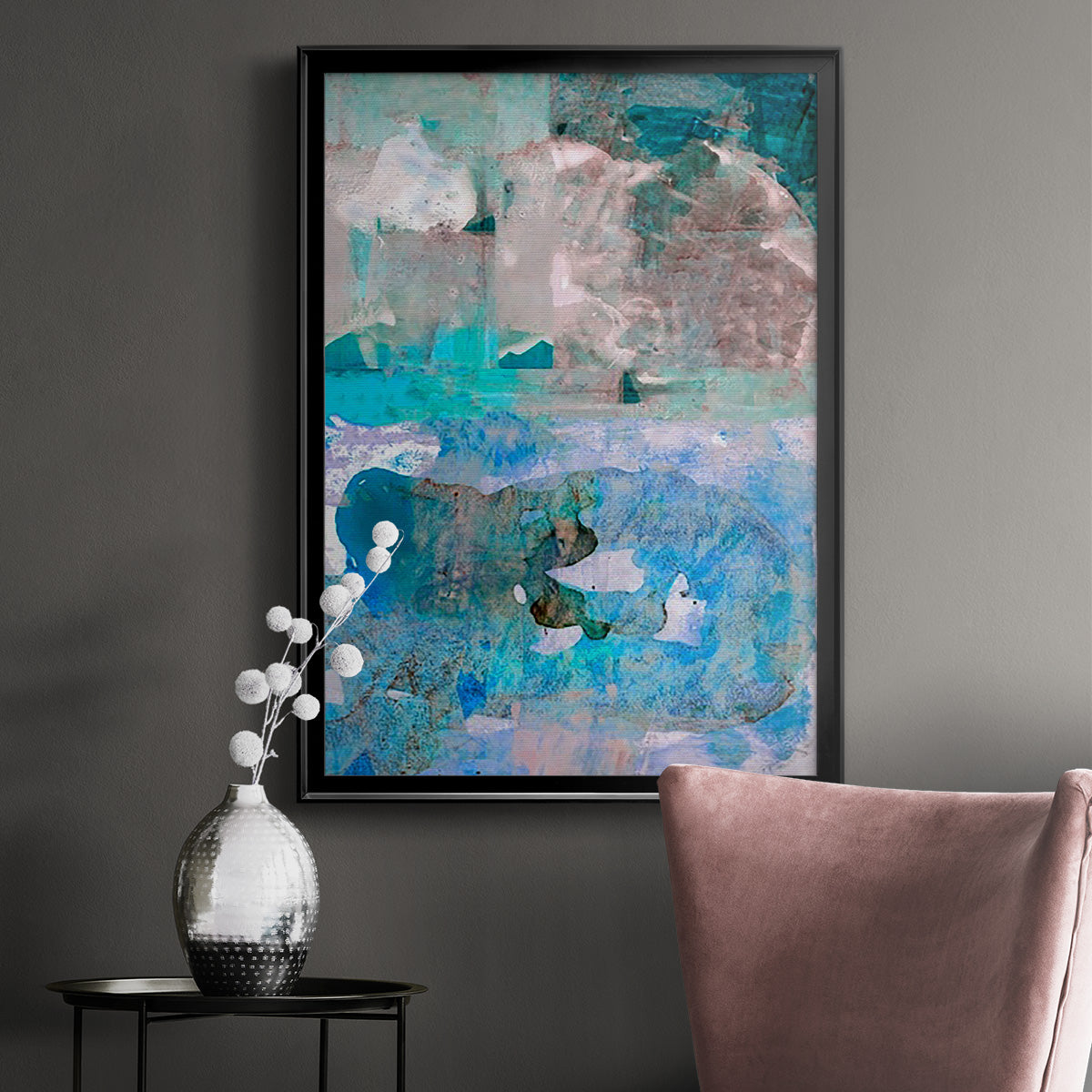 Impasto IV - Modern Framed Canvas Print