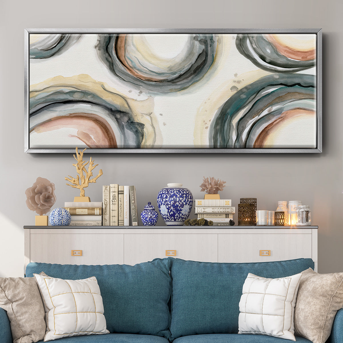 Elasticity - Floater Framed Canvas Print