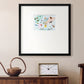 Animal Map Premium Framed Print Double Matboard