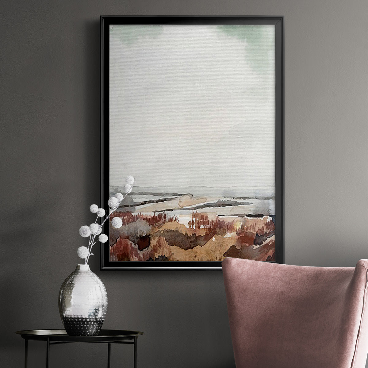 Coastal Inlet Study I - Modern Framed Canvas Print