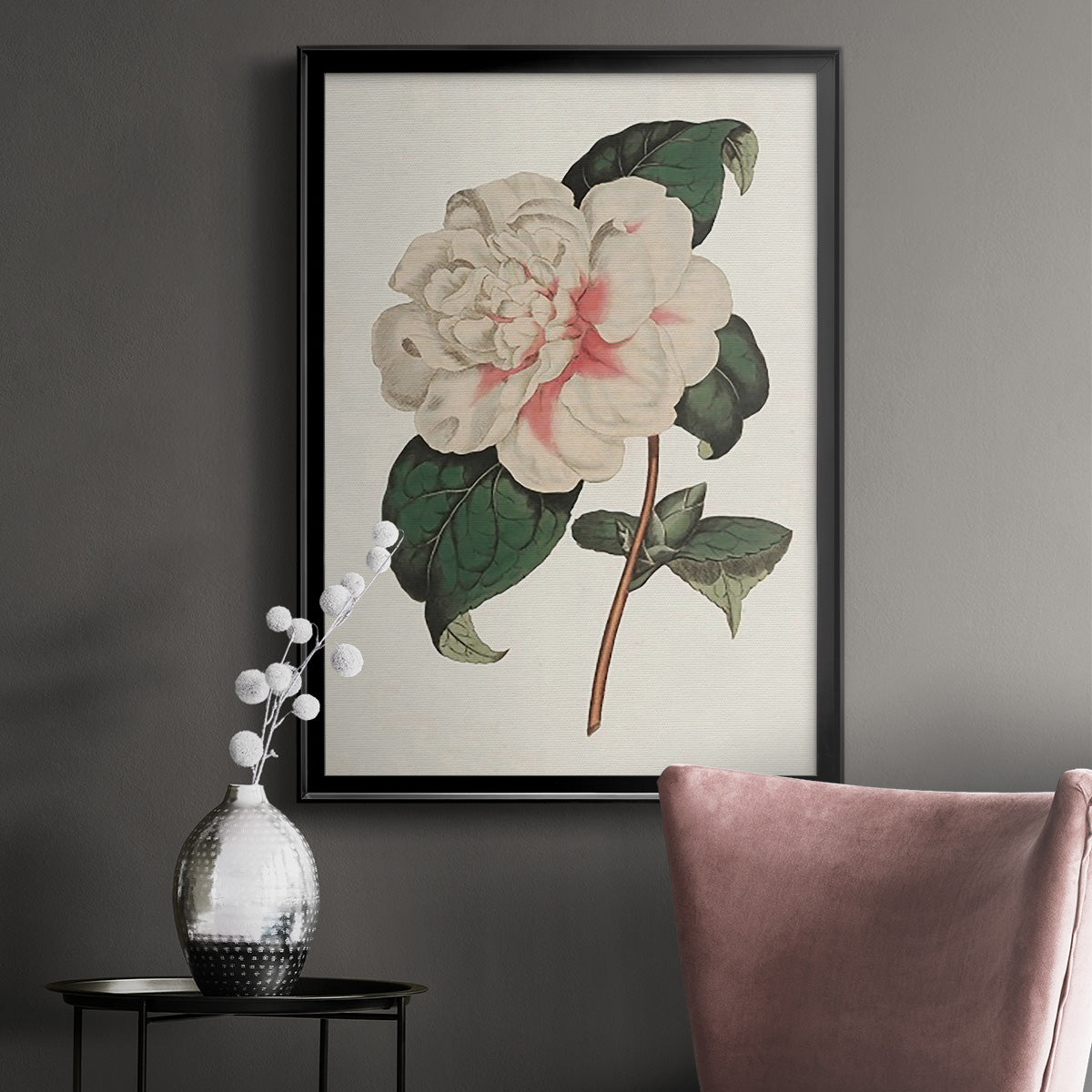 Pink Floral Mix VIII - Modern Framed Canvas Print