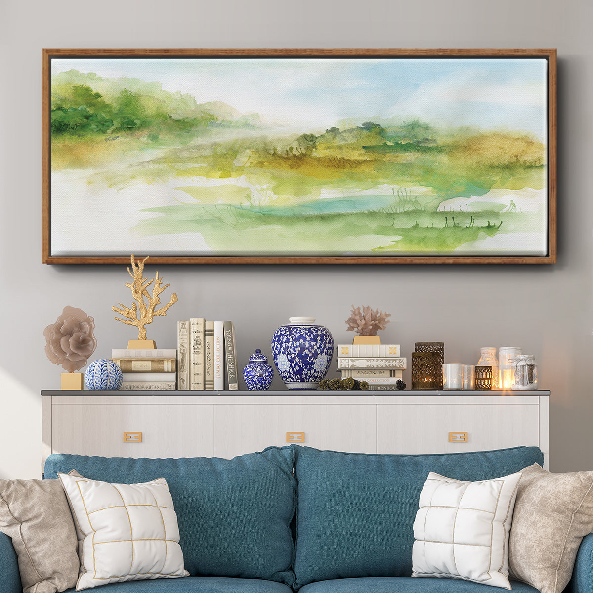 Dreamy Highland - Floater Framed Canvas Print