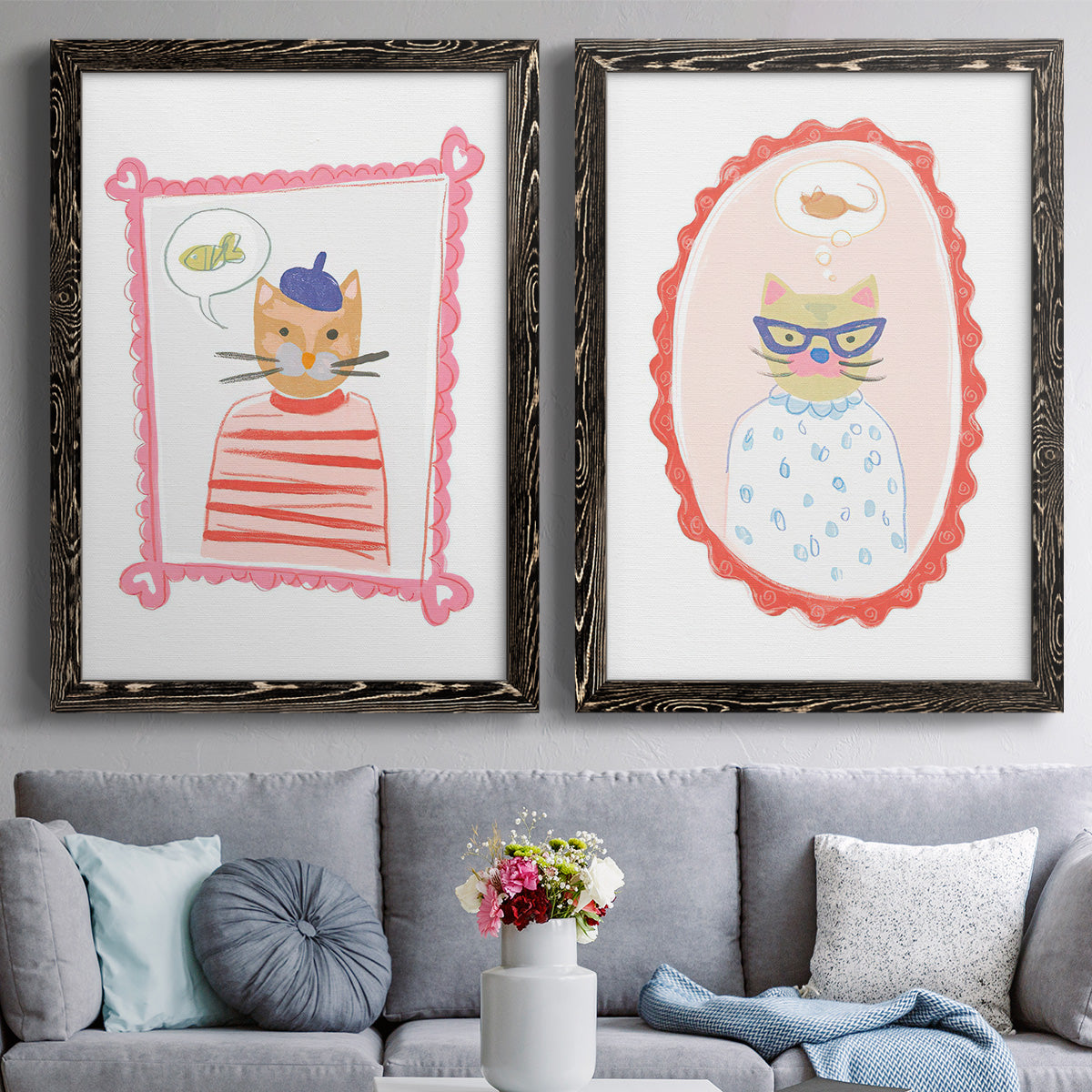 Cameo Characters I - Premium Framed Canvas 2 Piece Set - Ready to Hang