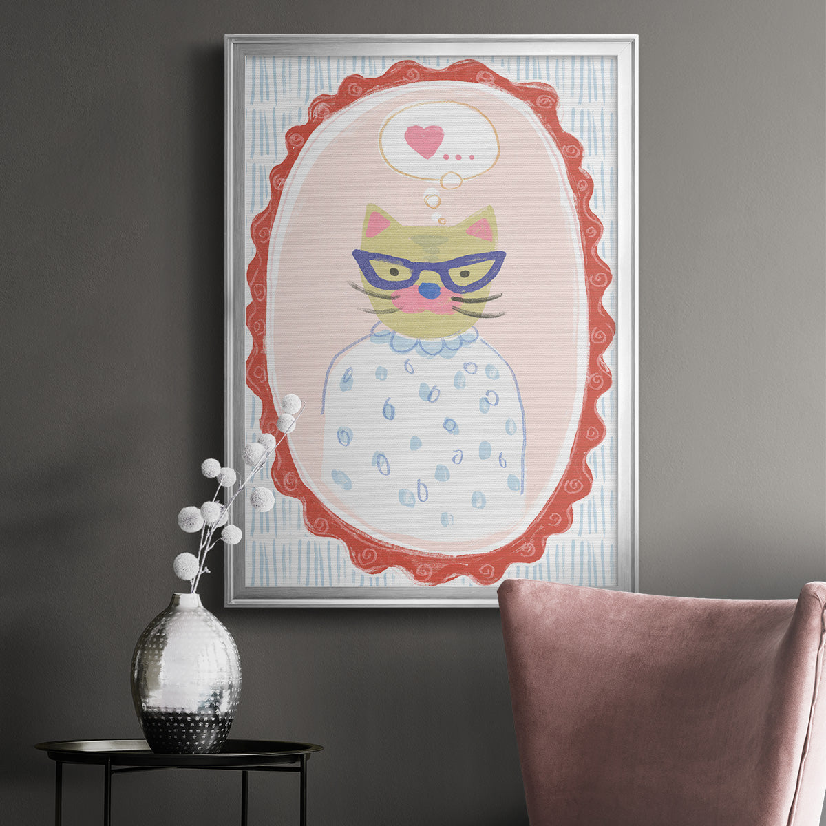 Cameo Characters Collection B - Modern Framed Canvas Print