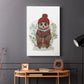 Owl in Tartan Scarf - Canvas Art Print