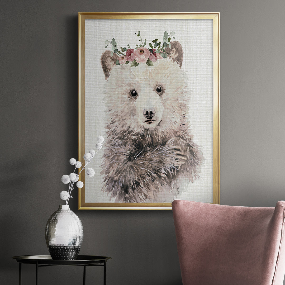 Dressy Cub - Modern Framed Canvas Print