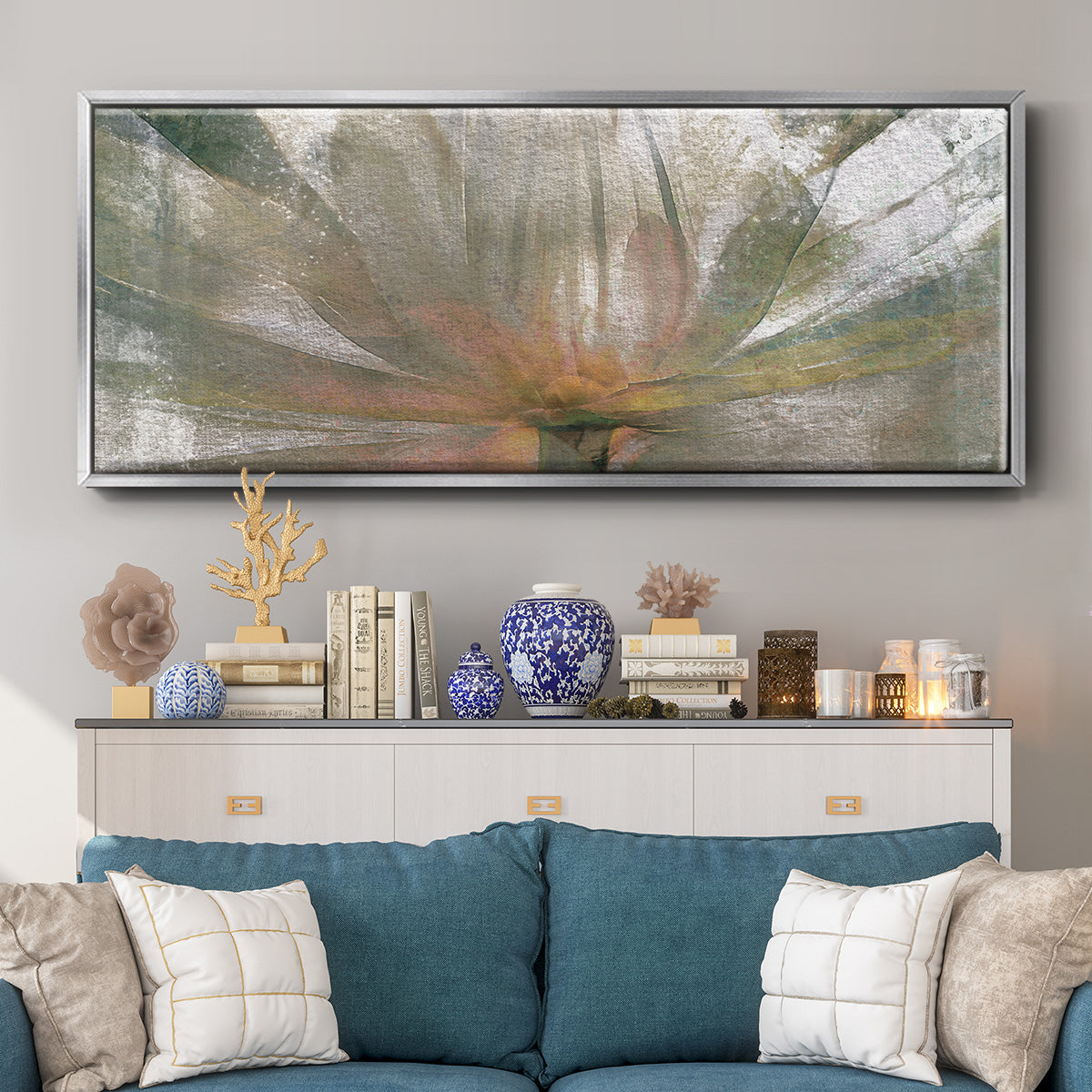Lily Light - Floater Framed Canvas Print