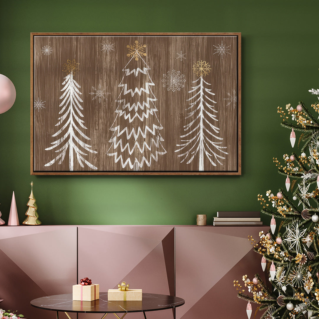 Barnwood Wonderland Collection A - Framed Gallery Wrapped Canvas in Floating Frame