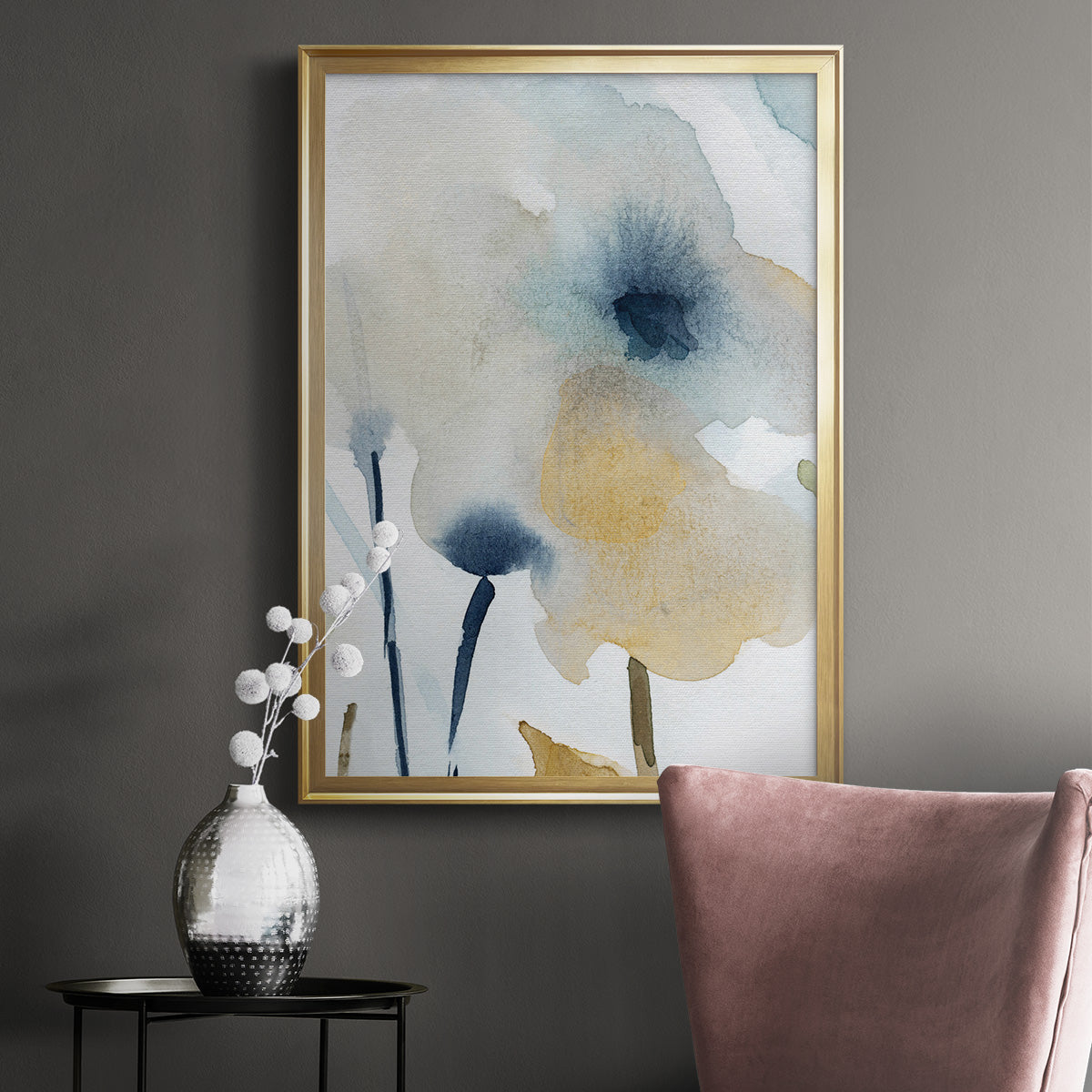 Blooming Wash I - Modern Framed Canvas Print