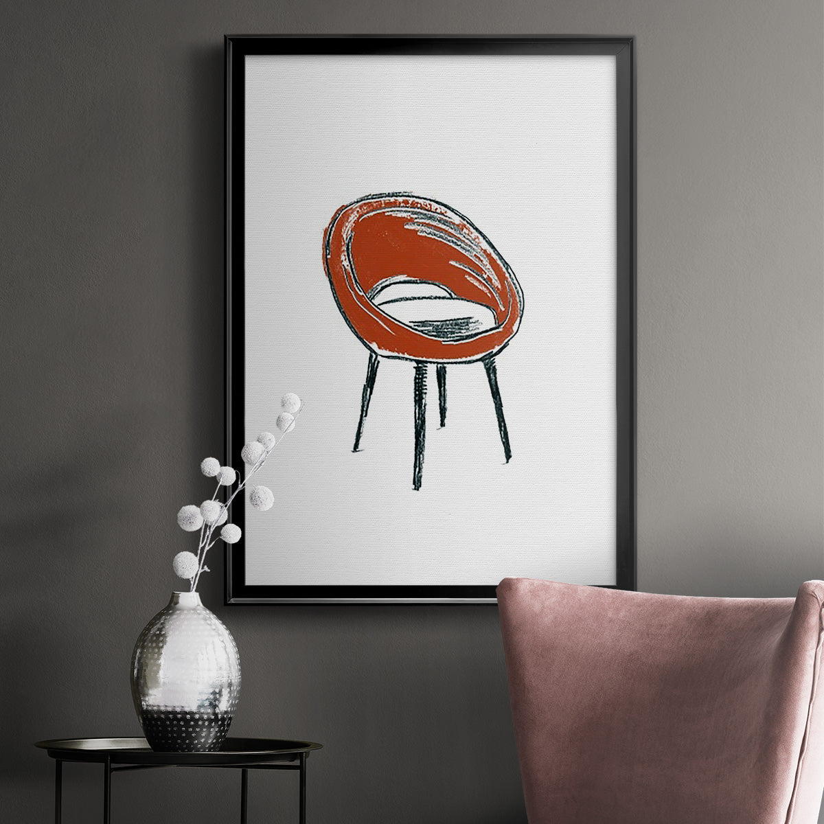 Take a Seat V - Modern Framed Canvas Print