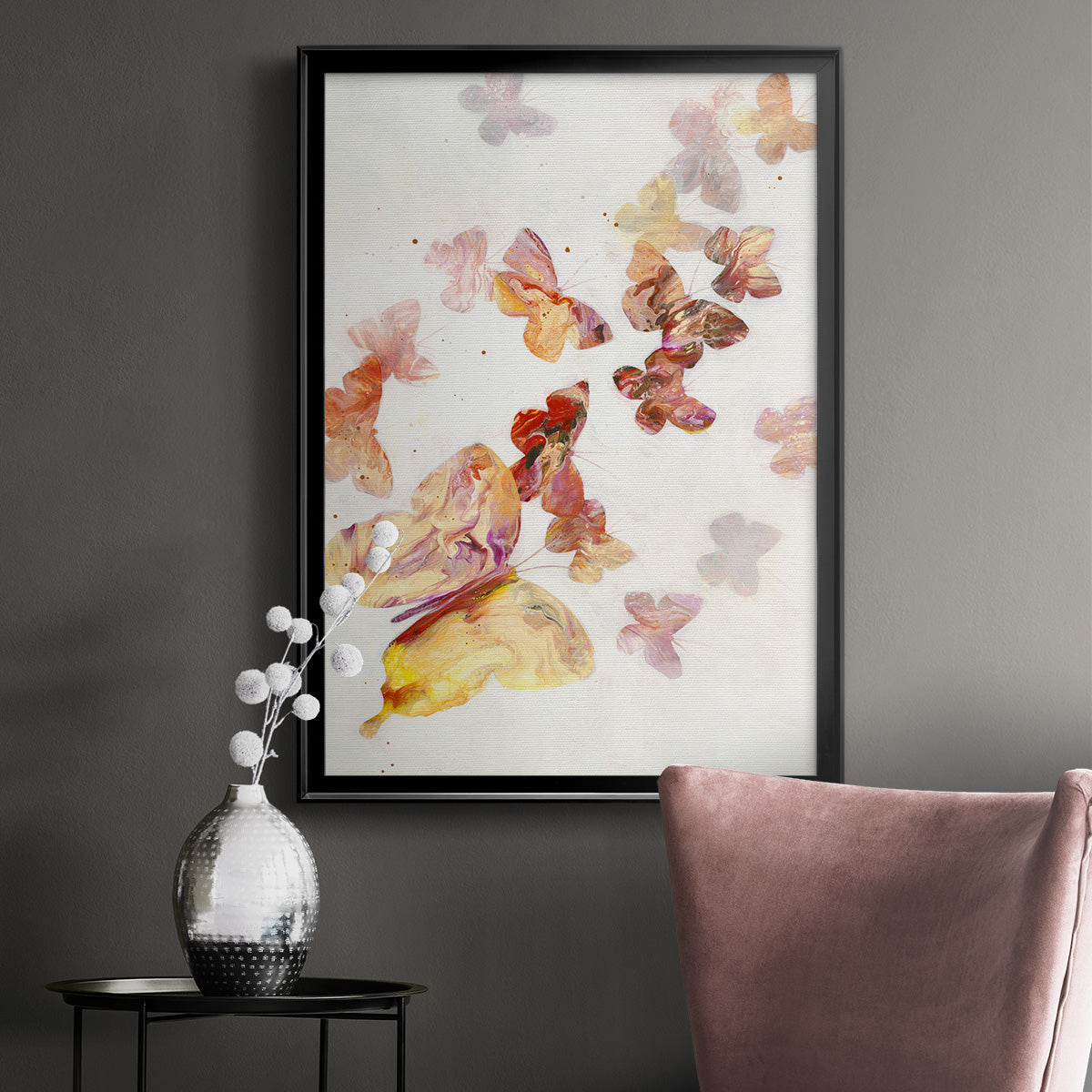 All A Flutter - Modern Framed Canvas Print