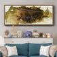 Bonded Gold I - Floater Framed Canvas Print
