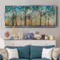 Sunlit Birch Grove - Floater Framed Canvas Print