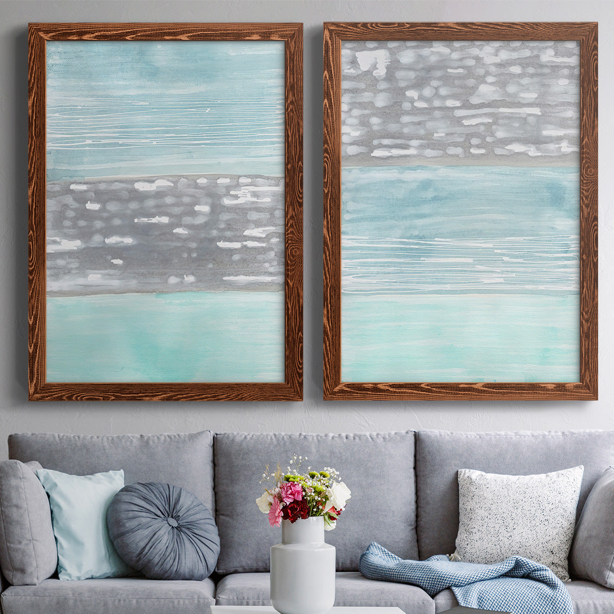 Hydrusphere I - Premium Framed Canvas 2 Piece Set - Ready to Hang