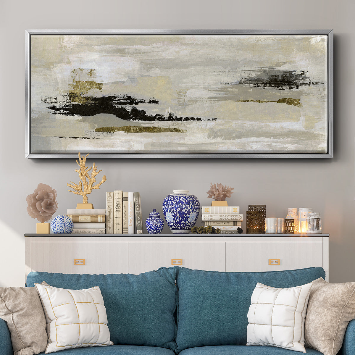 Summer Saffron - Floater Framed Canvas Print