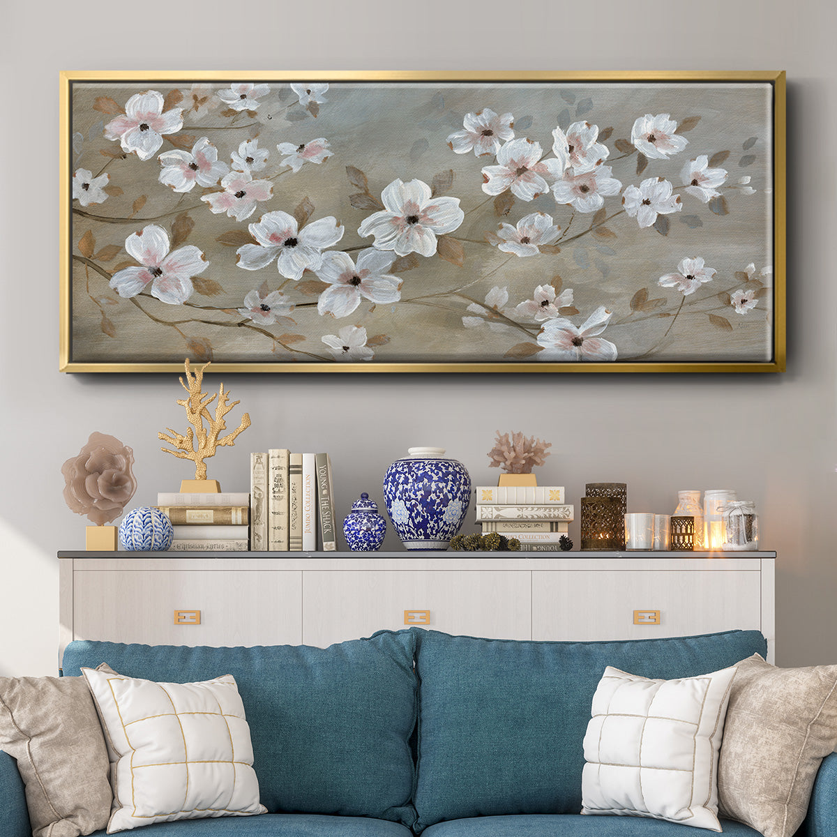 Dogwood Dream - Floater Framed Canvas Print