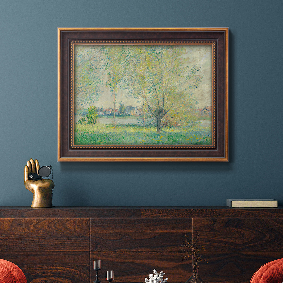 The Willows, 1880 - Ornate Framed Canvas Print