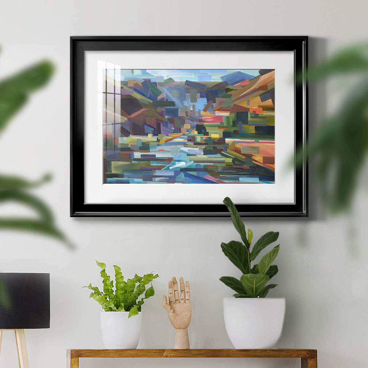 Pieces of Yakima Canyon - Modern Framed Art Print