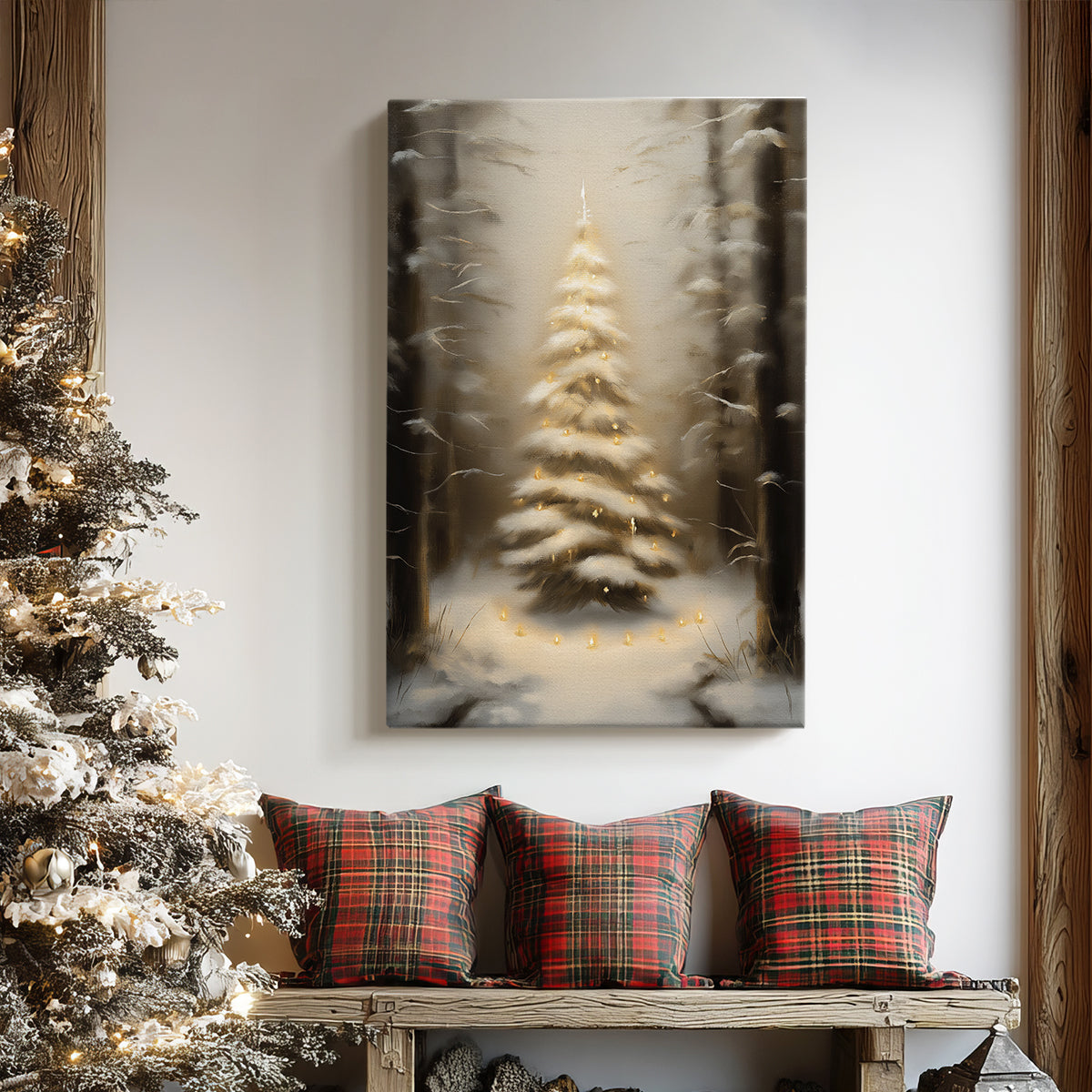 Candlelit Dawn Blessing - Canvas Art Print