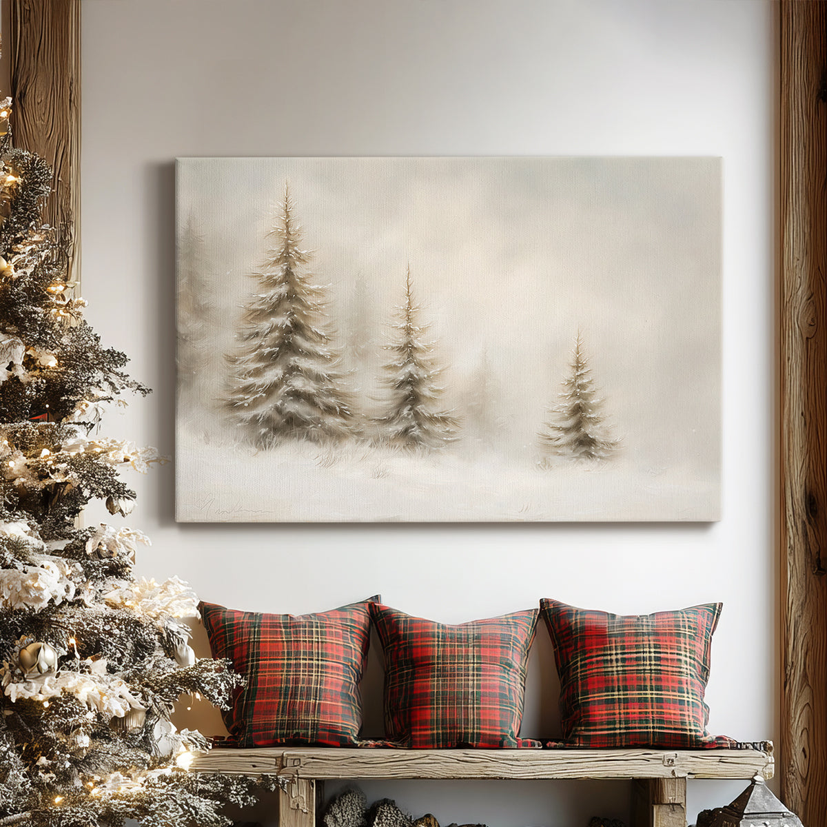 Gilded Fir Carol - Canvas Art Print
