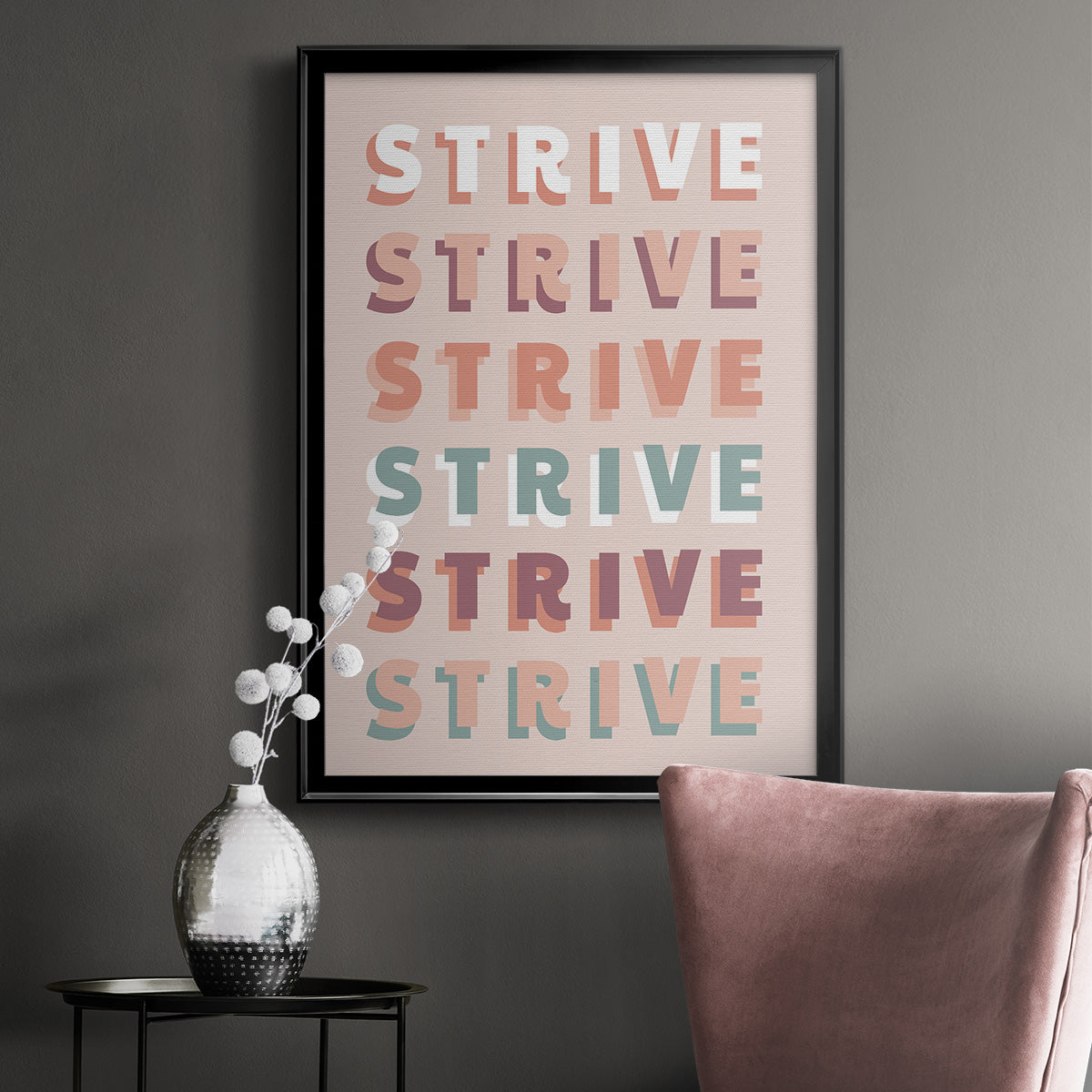 Strive - Modern Framed Canvas Print