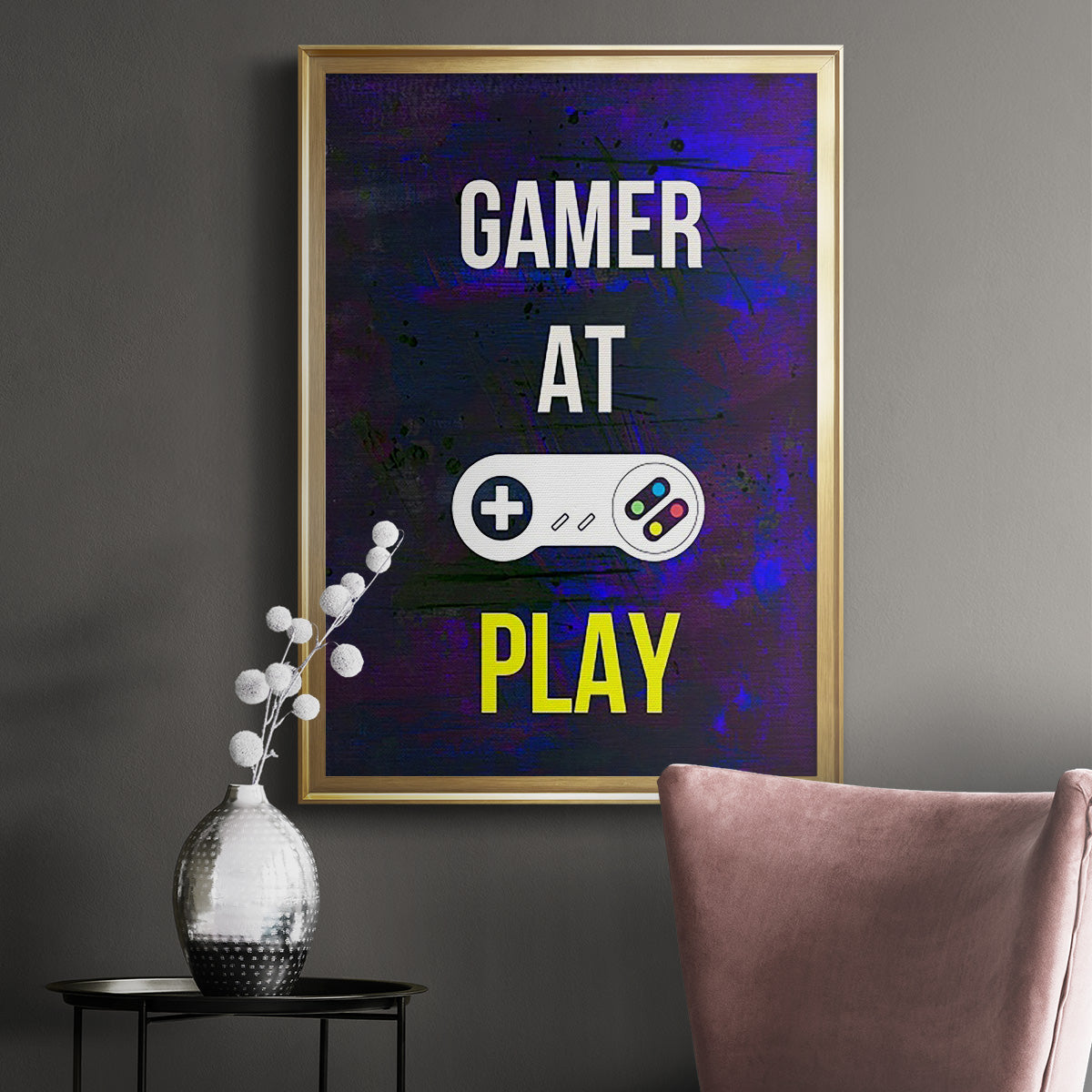Gamer at Play VI - Modern Framed Canvas Print