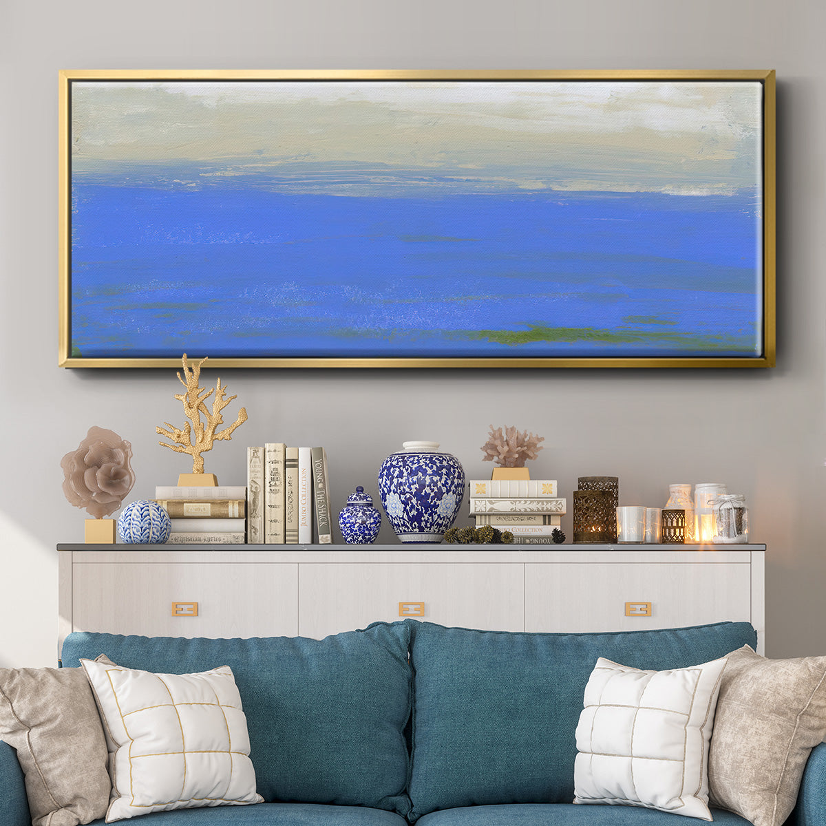 North Fork I - Floater Framed Canvas Print