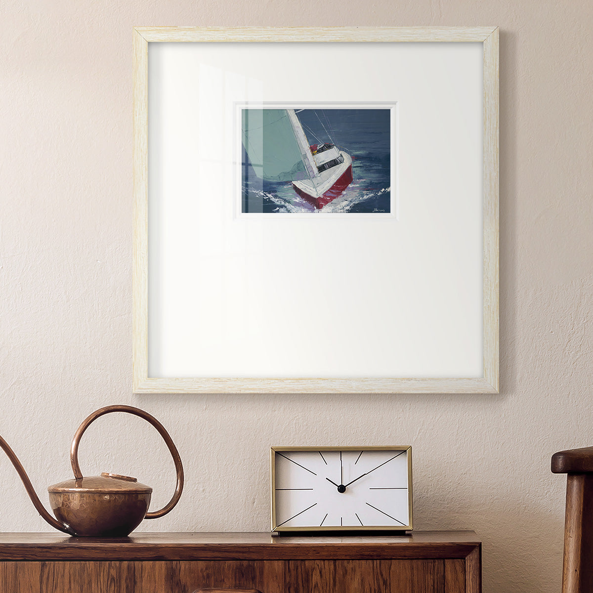 Day Sailing Premium Framed Print Double Matboard