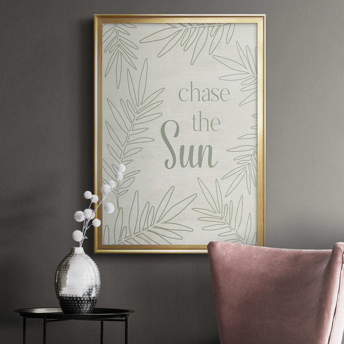 Chase the Sun - Modern Framed Canvas Print